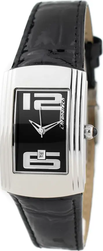 Black Leather Dress Watch