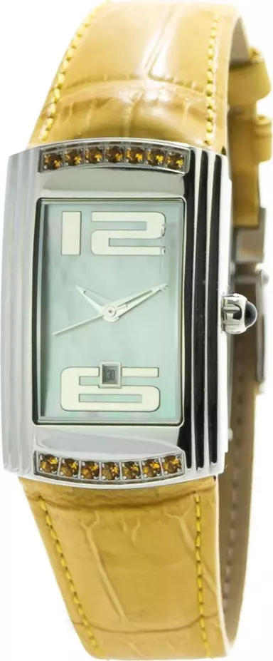 Bicolor Leather Dress Watch