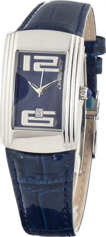 Blue Leather Dress Watch