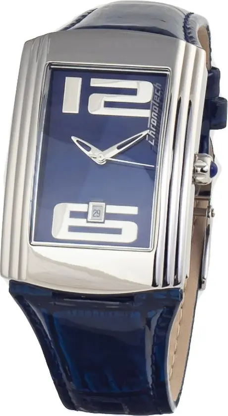 Blue Leather Dress Watch