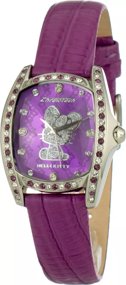 Purple Leather Dress Watch