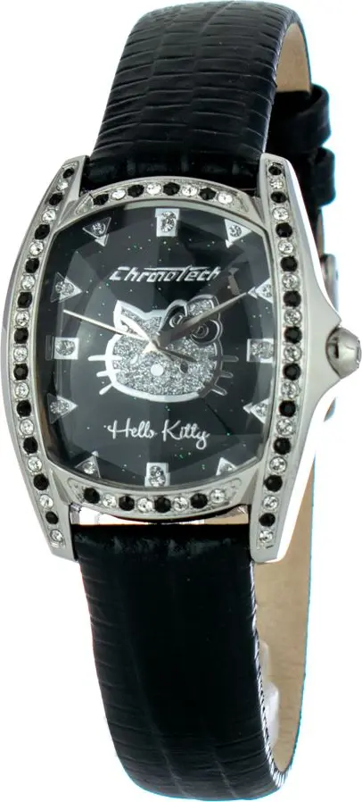 Black Leather Dress Watch