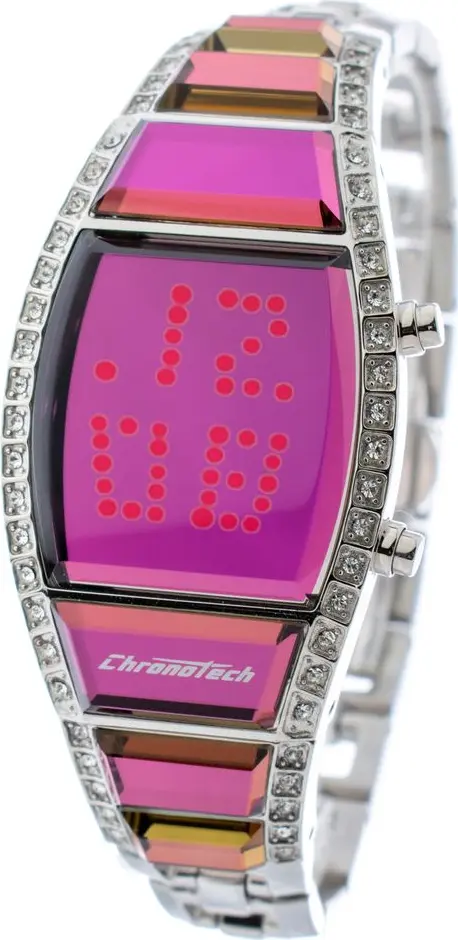 Silver Stainless Steel Digital Watch