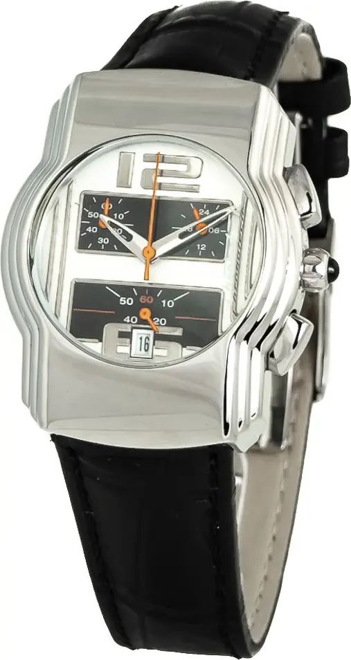Black Leather Dress Watch