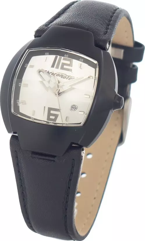 Black Leather Dress Watch