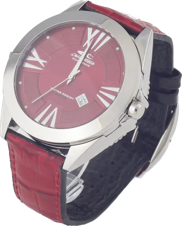 Black Leather Dress Watch
