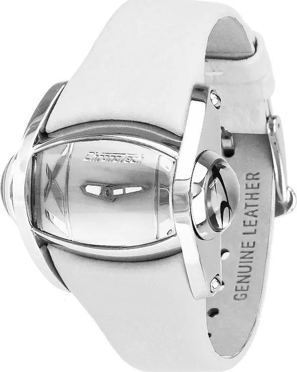 White Leather Dress Watch
