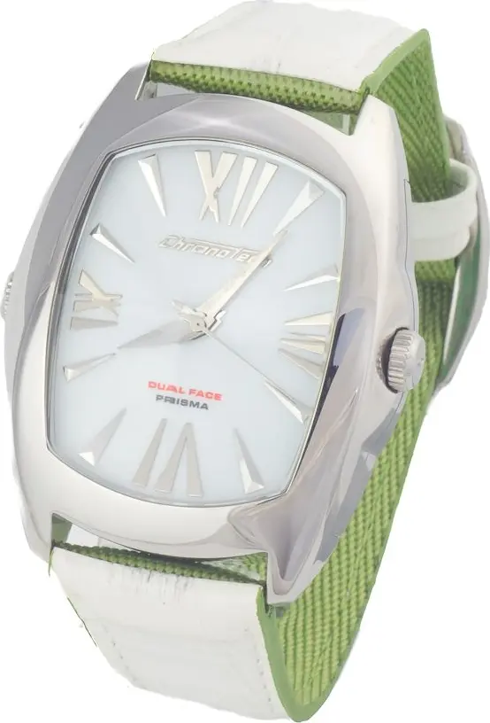 Bicolor Leather Dress Watch