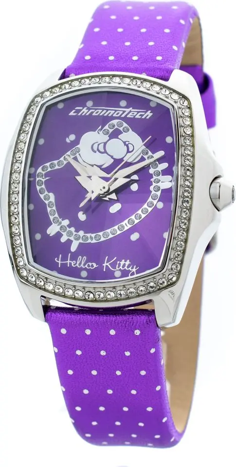 Purple Leather Dress Watch