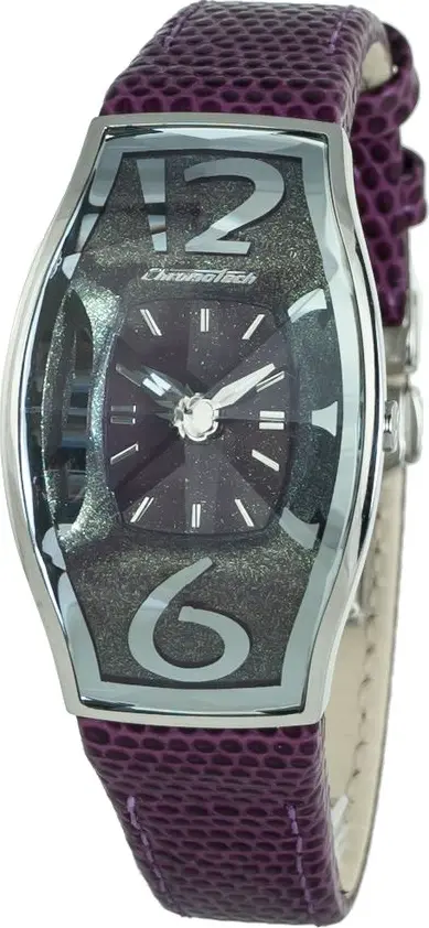 Purple Leather Dress Watch