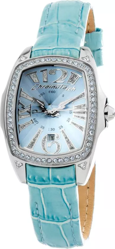 Blue Leather Dress Watch