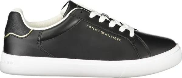 Black Leather Women Sneaker
