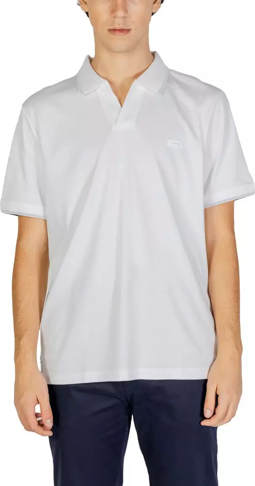 White Cotton Polo Shirt