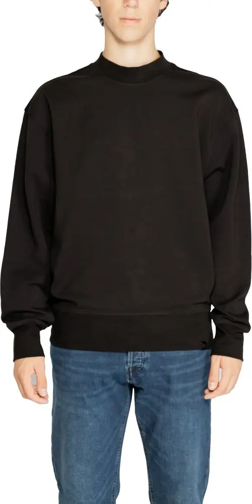 Black Recycled Cotton Sweatshirt