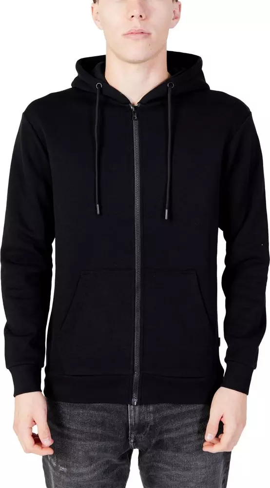 Black Polyester Hoodie
