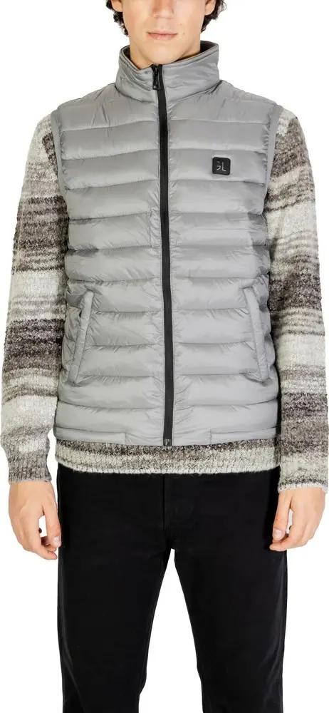 Gray Polyamide Sleeveless Jacket