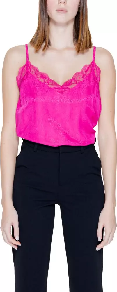 Pink Viscose Tank Tops