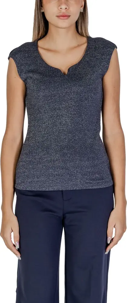 Blue Viscose Tank Tops