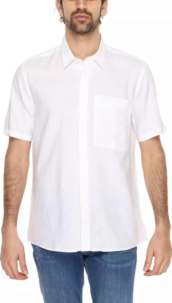 White Linen Shortsleeve Shirt