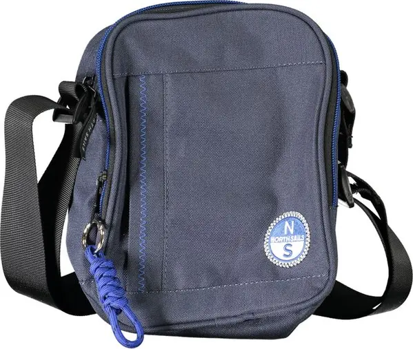 Blue Polyester Men Shoulder Bag