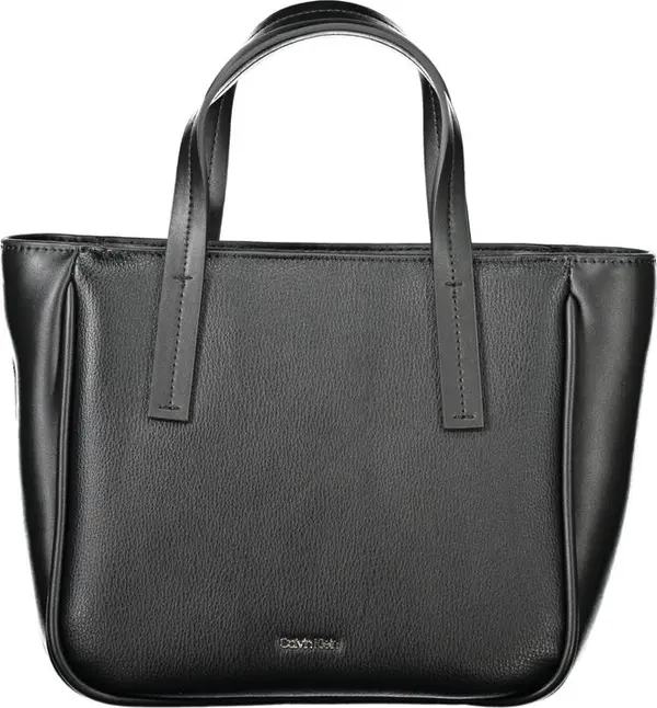 Black Polyethylene Women Handbag