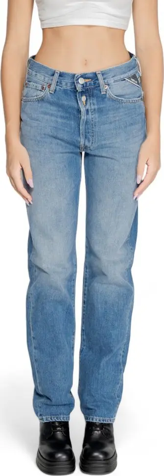 Blue Cotton Mom Jeans