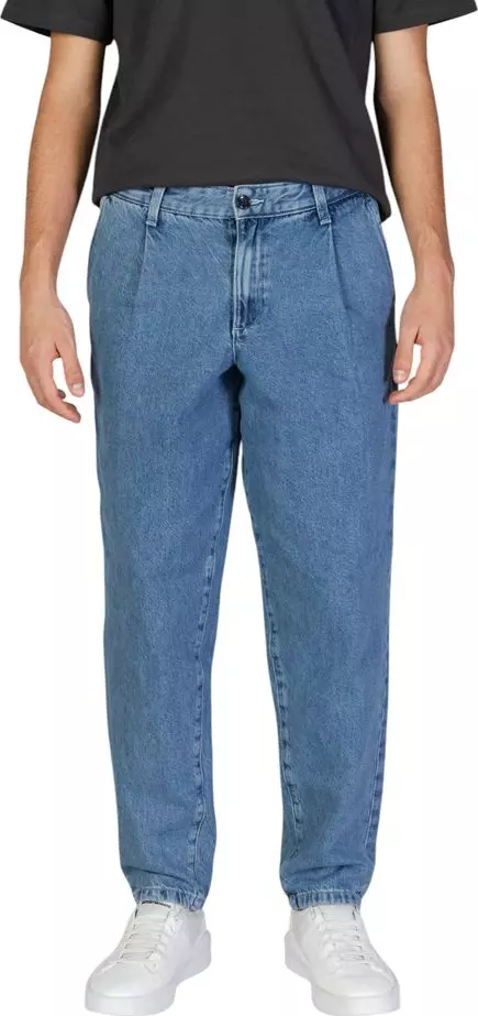 Blue Cotton Relaxed Fit Jeans