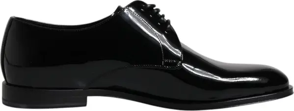 Black Patent Leather Derby Formal Dress Shoes