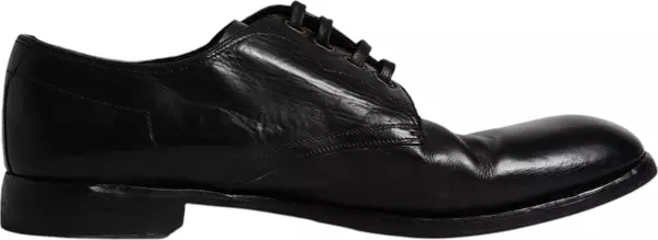 Black Leather Derby Formal Men Dress Shoes