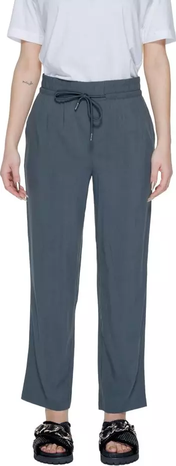 Green Viscose Casual Pants