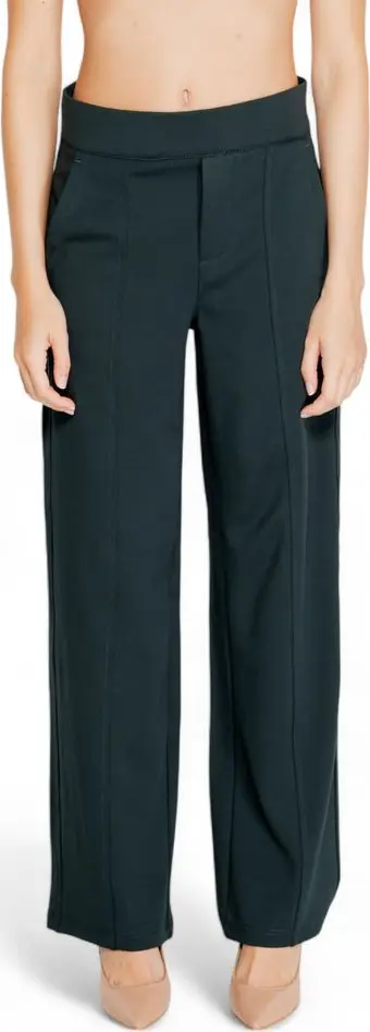 Green Viscose Flared Pants