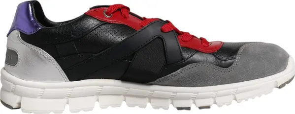 Multicolor Leather Suede Low Top Sneakers Shoes