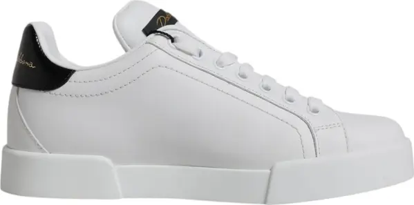 White Leather Classic Low Top Sneakers Shoes