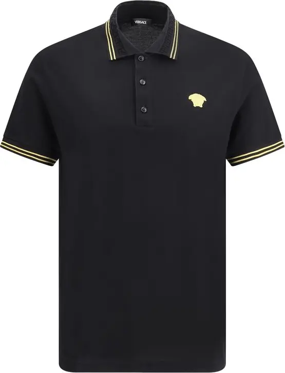 Black Cotton Polo Shirt
