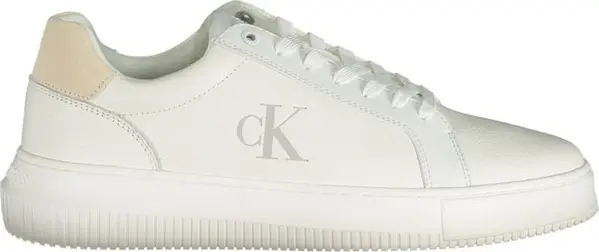 White Polyurethane Men's Sneaker
