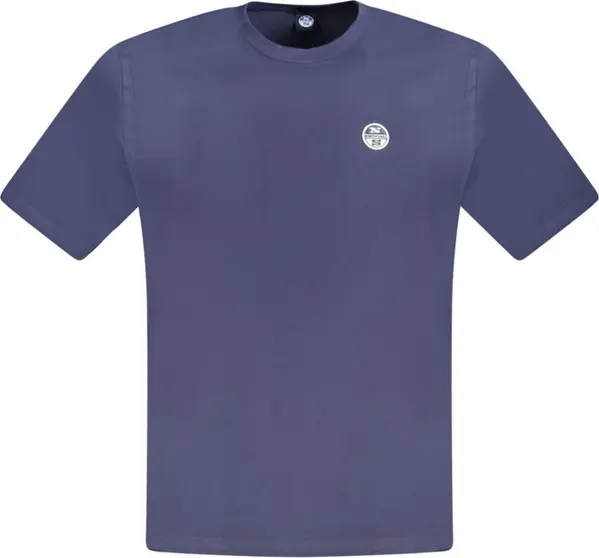 Blue Cotton Men T-Shirt