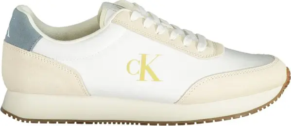White Polyester Men Sneaker