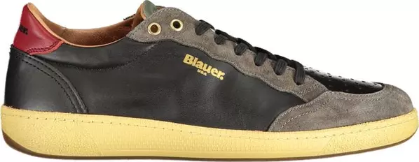 Black Leather Men Sneaker