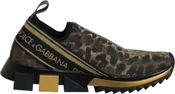 Gold Glitter Leopard Sorrento Sneakers Shoes
