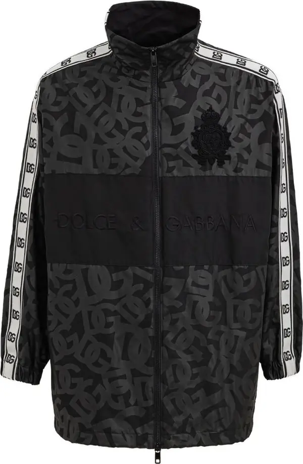 Black Polyester Shell Jacket