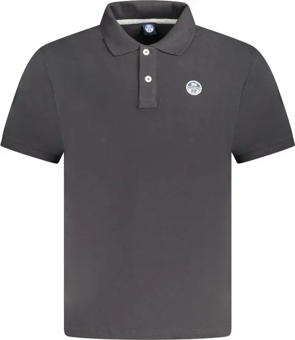 Black Cotton Mens Polo Shirt