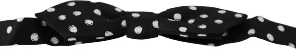 Black Polka Dots Adjustable Neck Bow Tie