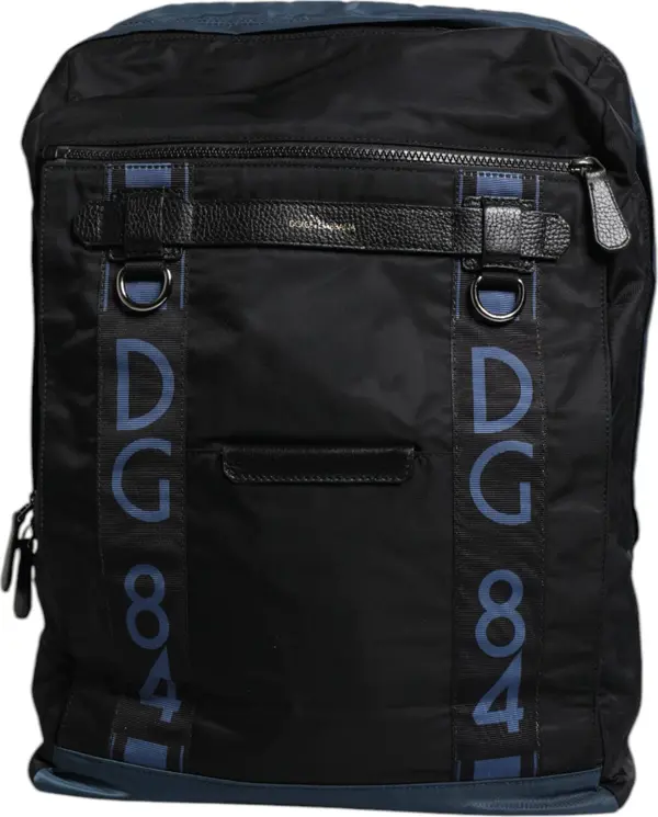 Black Nylon DG Logo School Backpack Bag