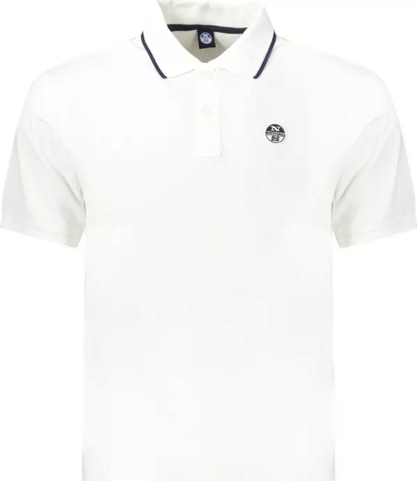 White Cotton Men Polo-Shirt