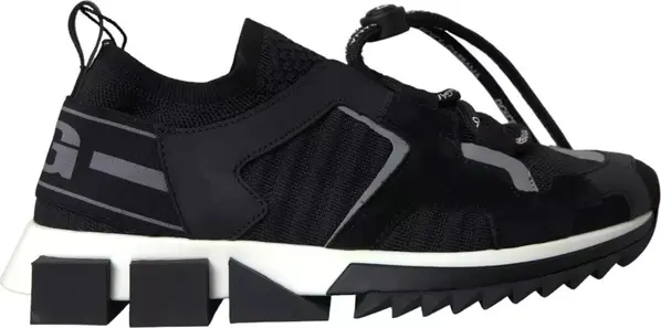Black White Logo Sorrento Mens Sneakers Shoes