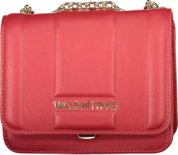 Red Polyurethane Women's Bag
