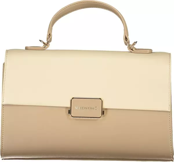 Beige Polyurethane Women's Bag