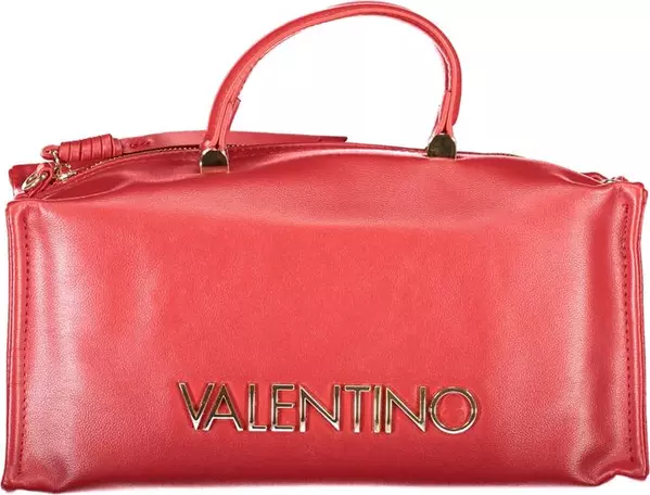Rosso Poliuretano Womens Bag with Handles and Shoulder Strap