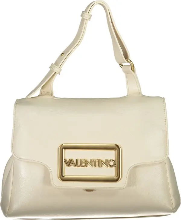 Beige Polyurethane Women's Bag