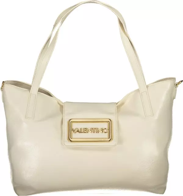 Beige Polyurethane Womens Bag